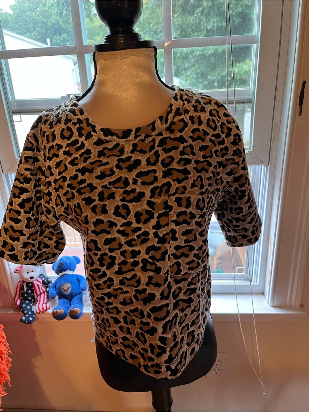 Maeve Leopard-Print Crop Top - Tan & Black